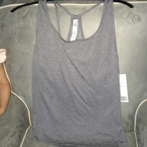 NET Karma Lella Racerback Tank- Heather Slate